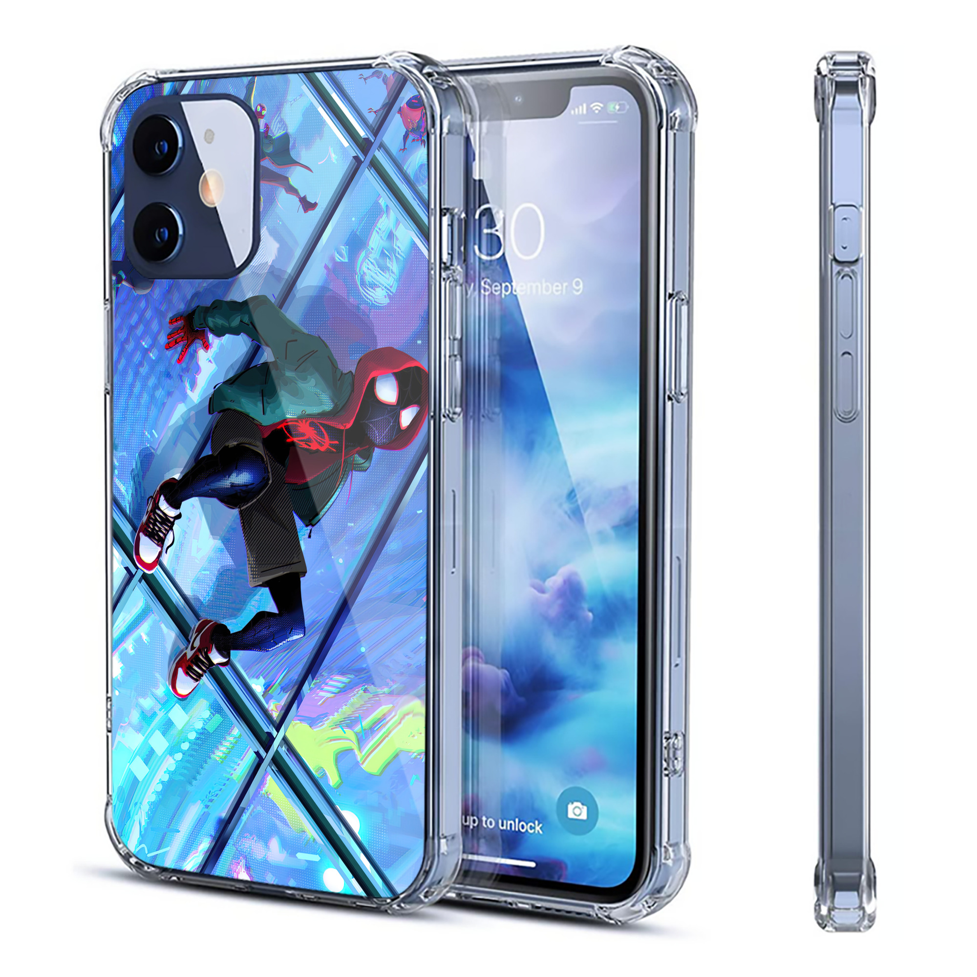 （画像用） Spider Man スパイダーマン 【iPhone 12シリーズ対応】透明スマホケース（クリアソフトケース）